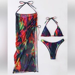 Brand new bikini with cover up Medium